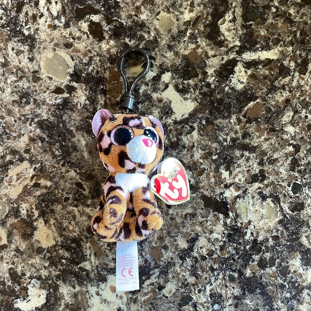 NWT Ty Beanie Boos “Patches” Key Chain Plushie